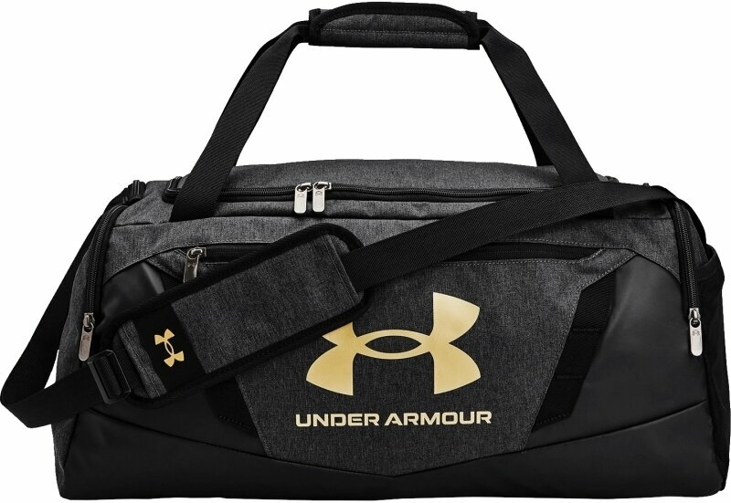Lifestyle ruksak / Taška Under Armour UA Undeniable 5.0 Medium Duffle Bag Black Medium Heather/Black/Metallic Gold 58 L Športová taška