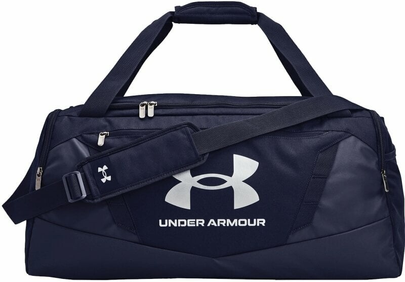Mochila/saco de estilo de vida Under Armour UA Undeniable 5.0 Medium Duffle Bag Midnight Navy/Metallic Silver 58 L Saco de desporto
