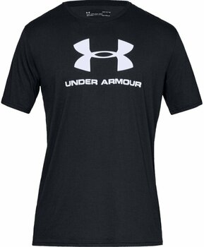 Fitness T-Shirt Under Armour Men's UA Sportstyle Logo Short Sleeve Black/White S Fitness T-Shirt - 1