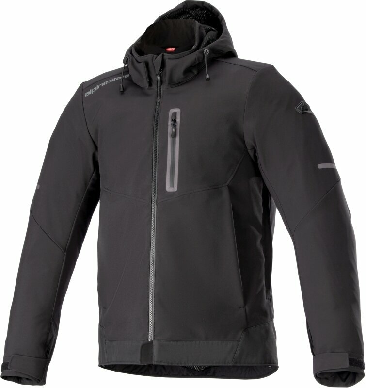 Textilní bunda Alpinestars Neo Waterproof Hoodie Black/Black S Textilní bunda