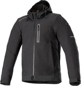 Textile Jacket Alpinestars Neo Waterproof Hoodie Black/Black 2XL Textile Jacket - 1