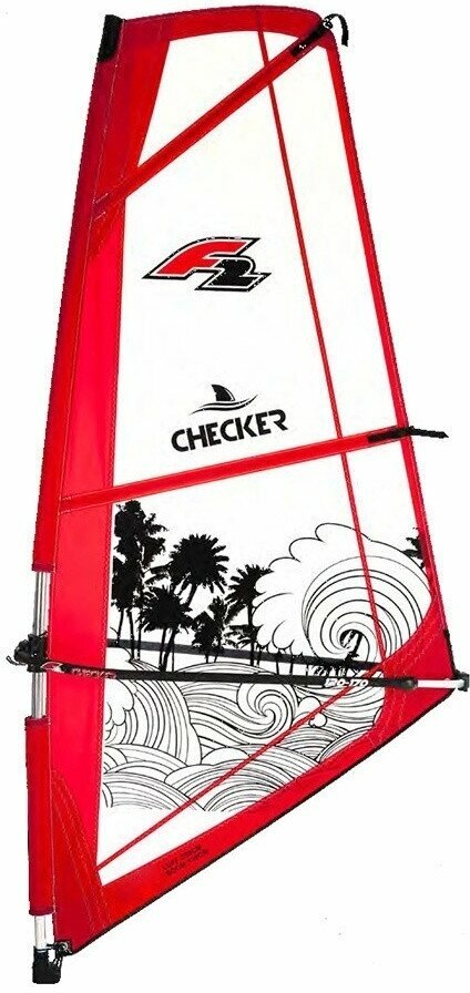 Sail for Paddle Board F2 Sail for Paddle Board Checker 5,5 m² Red