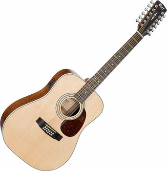 12-snarige elektrisch-akoestische gitaar Cort Earth70-12E-OP Open Pore Natural - 1