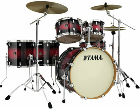 Akustik-Drumset Tama VP62RS Silverstar Custom Transparent Red Burst - 1