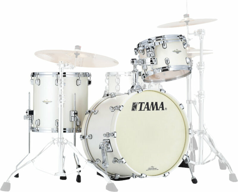 Zestaw perkusji akustycznej Tama Starclassic Maple Jazz Satin Pearl White Chrome Hardware
