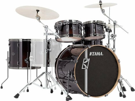 Rumpusetti Tama Superstar Hyper Drive Maple Dark Mocha Fade Black Nickel HW - 1