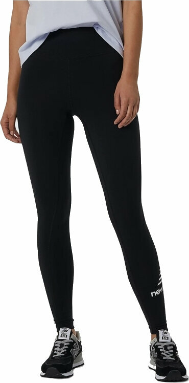 Calças de fitness New Balance Womens Essentials Stacked Legging Black XS Calças de fitness