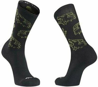 Чорапи за колоездене Northwave Core Sock Black/Forest Green S Чорапи за колоездене - 1