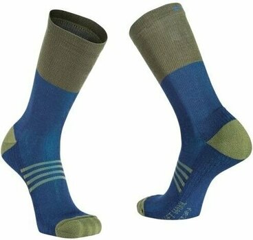 Cycling Socks Northwave Extreme Pro High Sock Deep Blue/Forest Green S Cycling Socks - 1