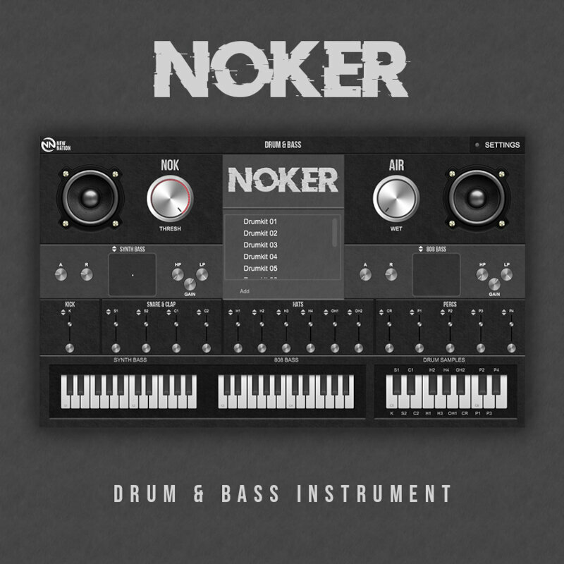 Софтуер за студио VST Instrument New Nation Noker - Drum & Bass (Дигитален продукт)