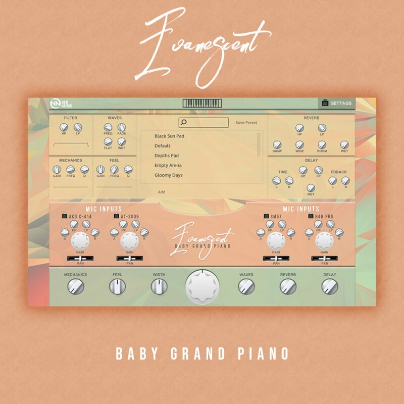 Logiciel de studio Instruments virtuels New Nation Evanescent - Baby Grand Piano (Produit numérique)