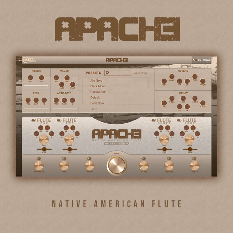 Logiciel de studio Instruments virtuels New Nation Apache - Native American Flute (Produit numérique)