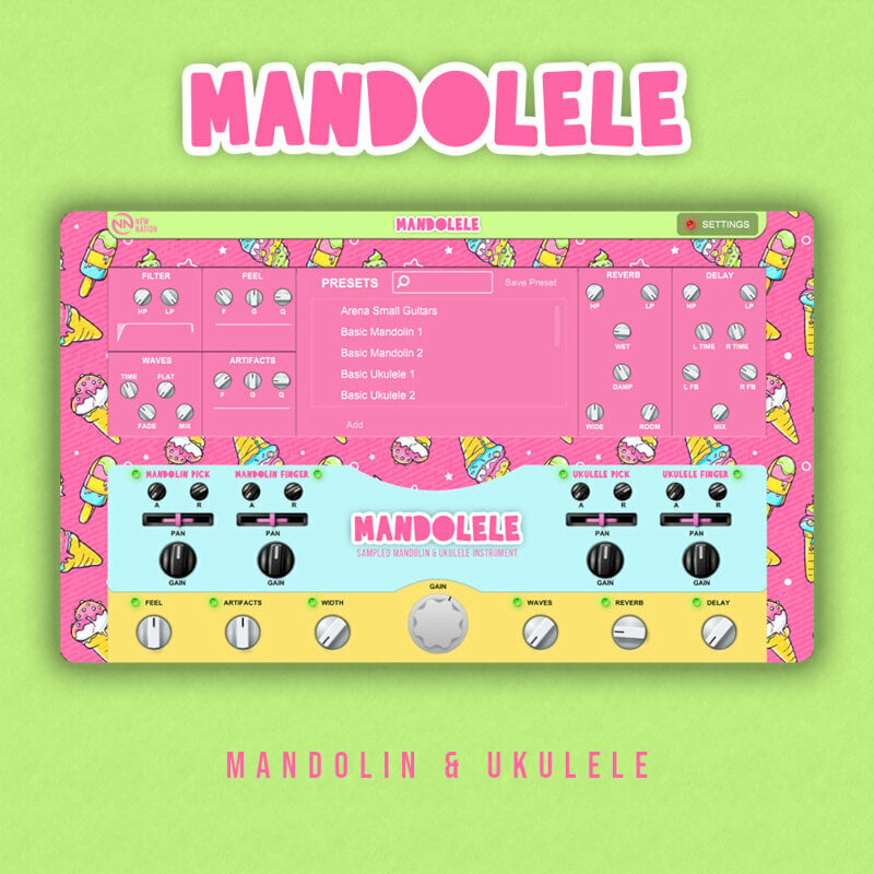 Софтуер за студио VST Instrument New Nation Mandolele - Mandolin & Ukulele (Дигитален продукт)