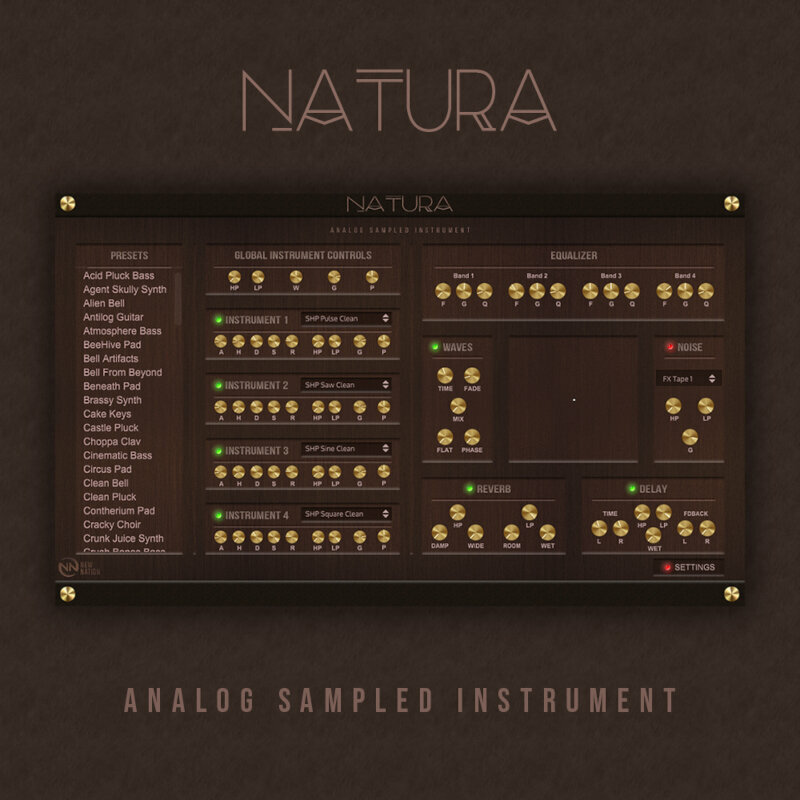 Софтуер за студио VST Instrument New Nation Natura - Analog Sampled Instrument (Дигитален продукт)