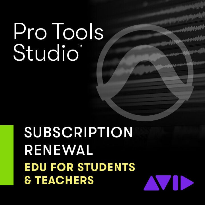 Updates en upgrades AVID Pro Tools Studio Annual Paid Annual Subscription - EDU (Renewal) (Digitaal product)