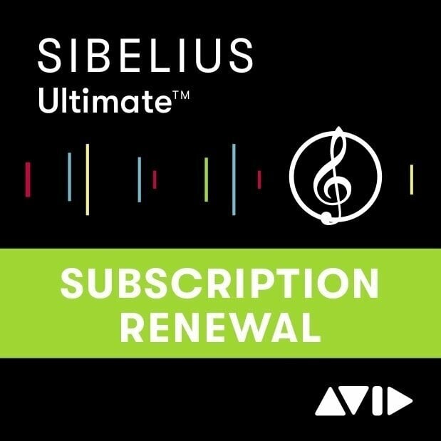 Opdateringer og opgraderinger AVID Sibelius Ultimate 1Y Subscription - EDU (Renewal) (Digitalt produkt)