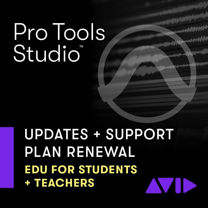 Päivitykset AVID Pro Tools Studio Perpetual Annual Updates+Support - EDU Students and Teachers (Renewal) (Digitaalinen tuote)