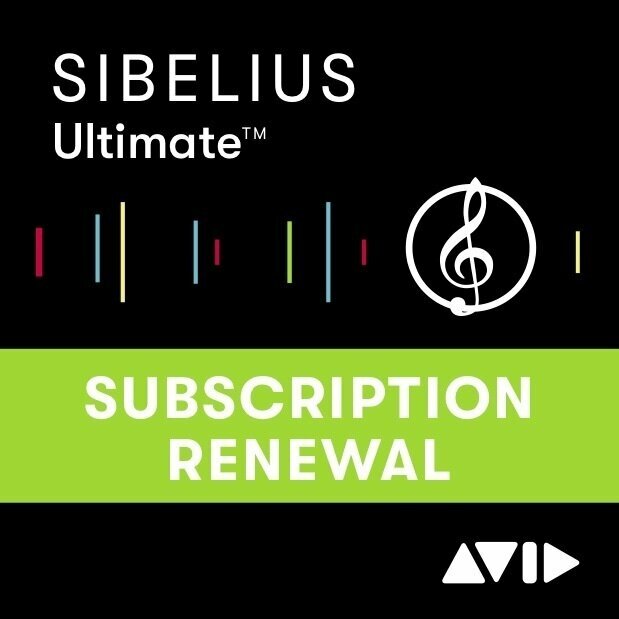 Atualizações e melhorias AVID Sibelius Ultimate 1Y Updates+Support (Renewal) (Produto digital)