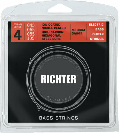 Cuerdas de bajo Richter Ion Coated Electric Bass 4 Strings - 045-105 Cuerdas de bajo