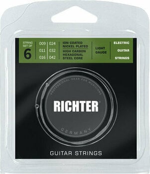 Струни за електрическа китара Richter Ion Coated Electric Guitar Strings - 009-042 - 1