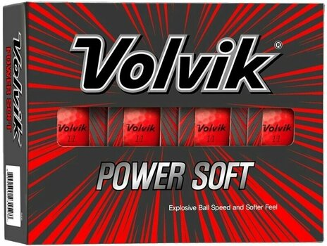 Golfová loptička Volvik Power Soft Red - 1