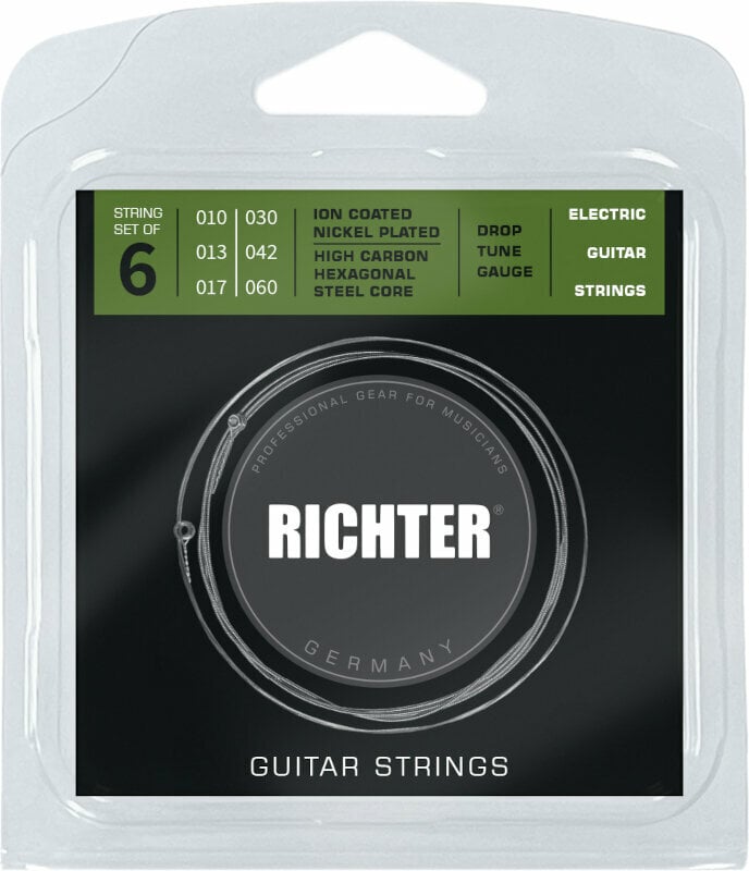 Struny pro elektrickou kytaru Richter Ion Coated Electric Guitar Strings - 010-060