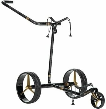 Trolley manuale golf Jucad Carbon 3-Wheel Black/Gold Trolley manuale golf - 1
