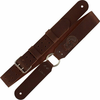 Leather guitar strap Richter Brent Hinds Signature Leather guitar strap Brown - 1