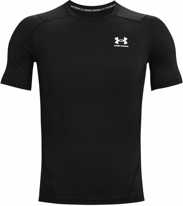 Fitness shirt Under Armour Men's HeatGear Armour Short Sleeve Black/White L Fitness shirt