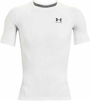 Fitness shirt Under Armour Men's HeatGear Armour Short Sleeve White/Black L Fitness shirt - 1