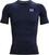 T-shirt de fitness Under Armour Men's HeatGear Armour Short Sleeve Midnight Navy/White XL T-shirt de fitness