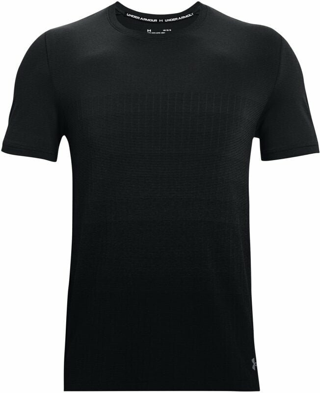 Fitness koszulka Under Armour Men's UA Seamless Lux Short Sleeve Black/Jet Gray L Fitness koszulka