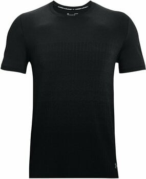 Fitness T-Shirt Under Armour Men's UA Seamless Lux Short Sleeve Black/Jet Gray L Fitness T-Shirt - 1