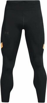 Calças/leggings de corrida Under Armour Men's UA Speedpocket Tights Black/Orange Ice XL Calças/leggings de corrida - 1