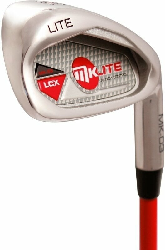 Стик за голф - Метални MKids Golf MK Lite 8 Iron RH Red 53in - 135cm
