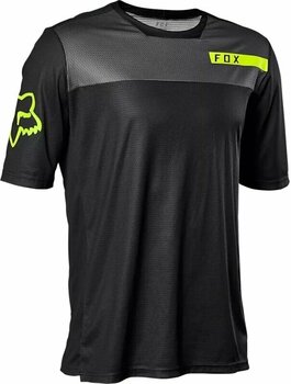 Fietsshirt FOX Defend Short Sleeve Jersey Black/Yellow XL - 1