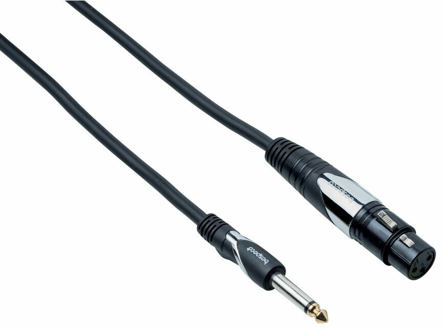 Cablu complet pentru microfoane Bespeco HDJF100 Negru 100 cm