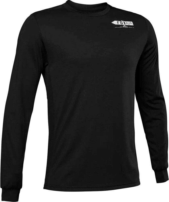 Maglietta ciclismo FOX Ranger Drirelease Long Sleeve Jersey Maglia Black/White XL