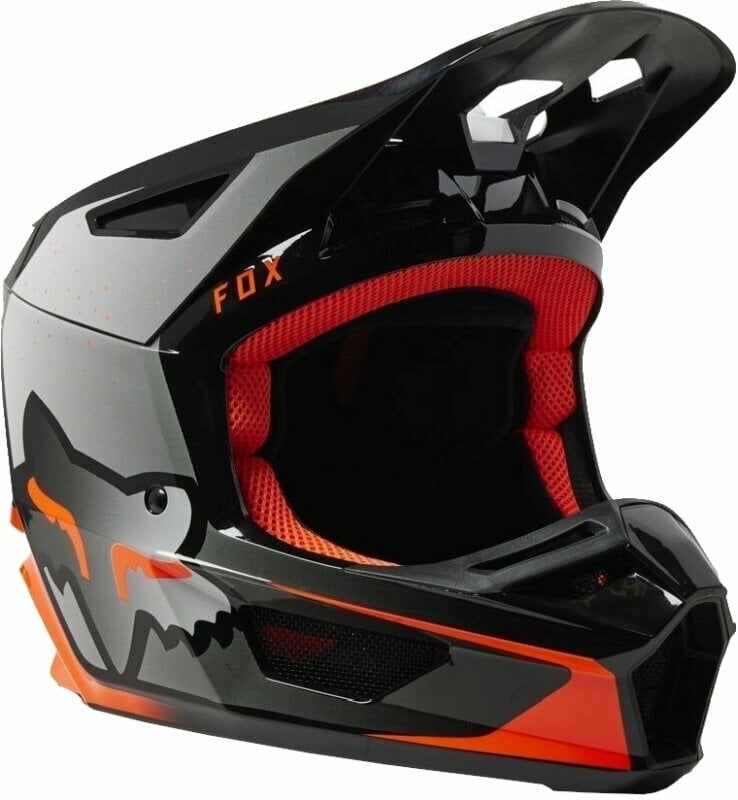 FOX V1 Leed Helmet Dot/Ece Portocaliu Florescent L Casca