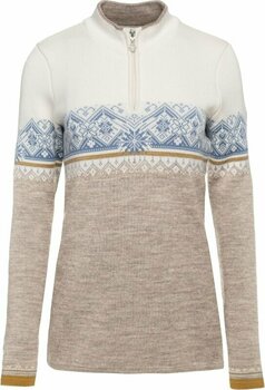 Ski-trui en T-shirt Dale of Norway Moritz Womens Sweater Sand/Off White/Blue Shadow L Trui - 1