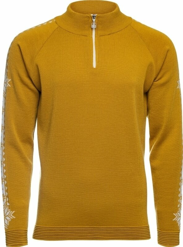 Jakna i majica Dale of Norway Geilo Mens Sweater Mustard XL Džemper