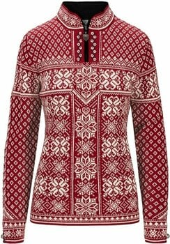 Camiseta de esquí / Sudadera con capucha Dale of Norway Peace Womens Knit Sweater Red Rose/Off White L Saltador - 1