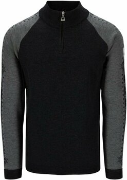 Camiseta de esquí / Sudadera con capucha Dale of Norway Geilo Mens Sweater Dark Charcoal/Smoke L Saltador - 1