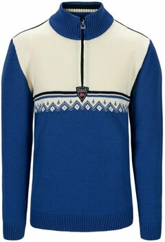 Ski-trui en T-shirt Dale of Norway Lahti Mens Knit Sweater Ultramarine/Navy/Off White M Trui - 1