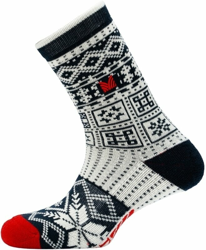 Dale of Norway Zoknik History Socks Crew Cut Navy/Off White/Raspberry L