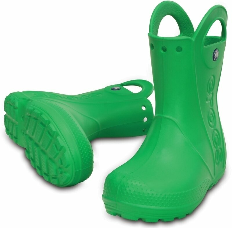 Obuv na loď Crocs Kids' Handle It Rain Boot Grass Green 32-33