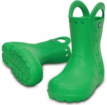 Buty żeglarskie dla dzieci Crocs Kids' Handle It Rain Boot Grass Green 33-34 - 1