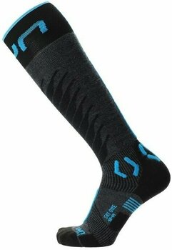 Lyžiarske ponožky UYN Man Ski One Merino Socks Anthracite/Turquoise 39-41 Lyžiarske ponožky - 1