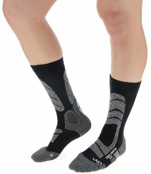Ski Socks UYN Ski Cross Country Man Socks Black/Mouline 35-38 Ski Socks - 1