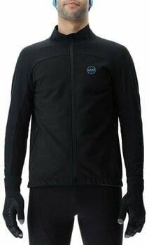 Hiihtotakki UYN Man Cross Country Skiing Coreshell Jacket Black/Black/Turquoise XL - 1